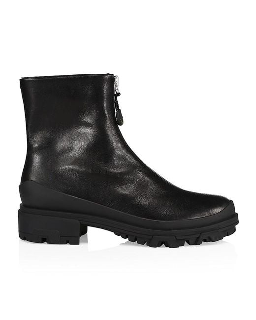 Rag & Bone Shiloh Sport Zip Leather Boots in Black | Lyst
