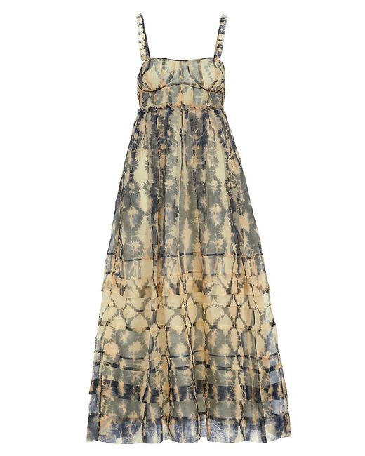 Ulla Johnson Priscilla Tie-dye Silk Maxi Dress | Lyst