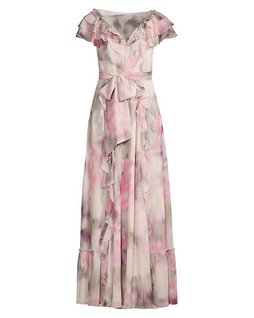 Ted Baker Karenie Abstract Floralprinted Maxidress in Pink Lyst