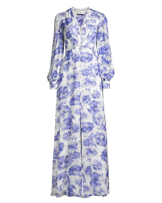 Sachin & Babi Galina Floral Long-sleeve Maxi Dress in Blue | Lyst