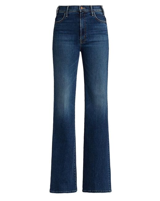 Mother The Hustler High-rise Flared Jeans in Blue | Lyst