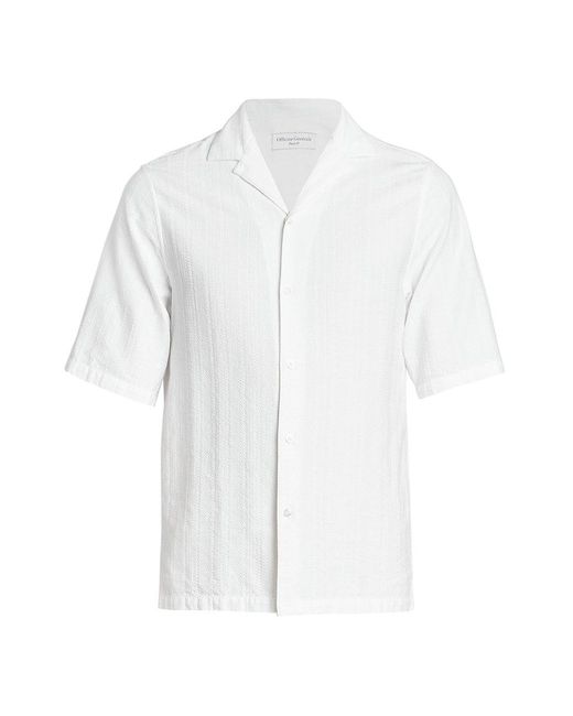 Officine Generale Eren Button-front Cotton Camp Shirt in White for Men ...