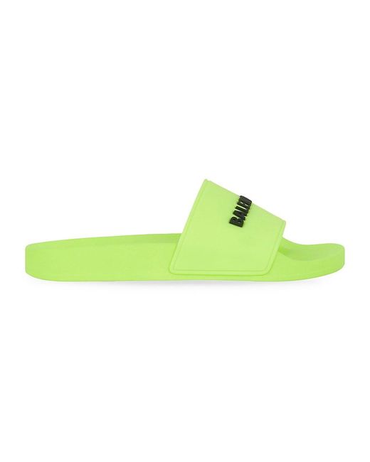 Balenciaga Pool Slide Sandal in Green for Men Lyst