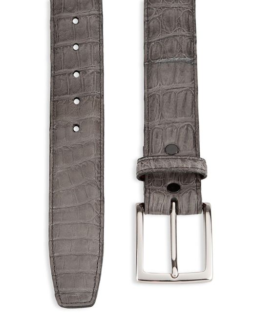 Saks Fifth Avenue Collection Crocodile Belt in Grey (Gray) for Men - Lyst