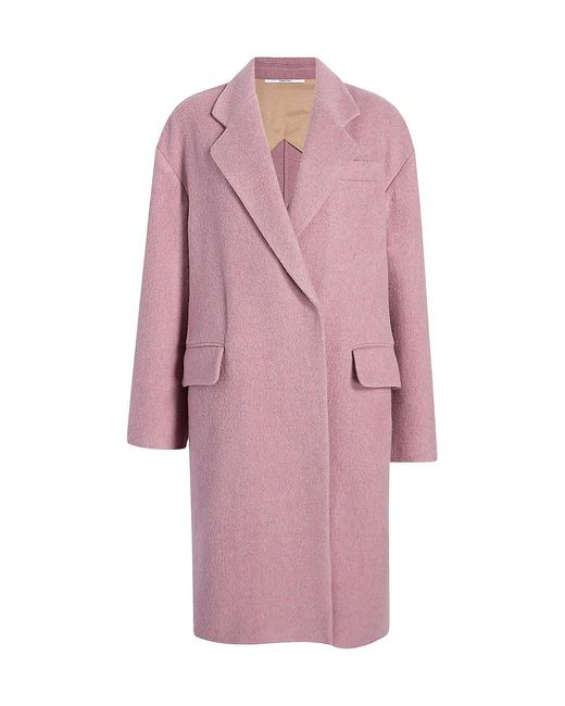 Another Tomorrow Oversized Wool-blend Coat in Pink | Lyst