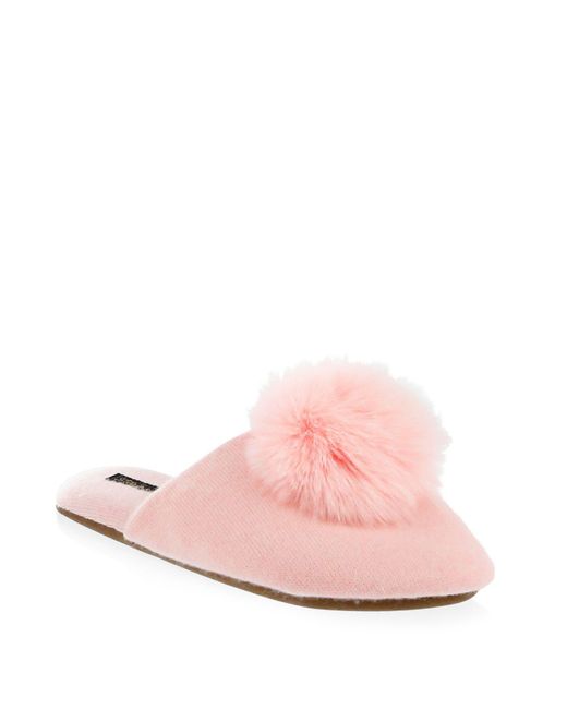 pink pom pom slippers