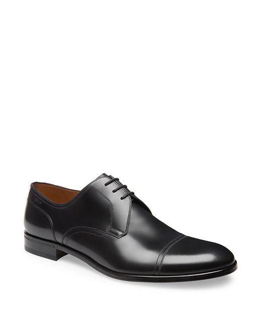 Bally Brustel Leather Derby Shoes in Black for Men | Lyst