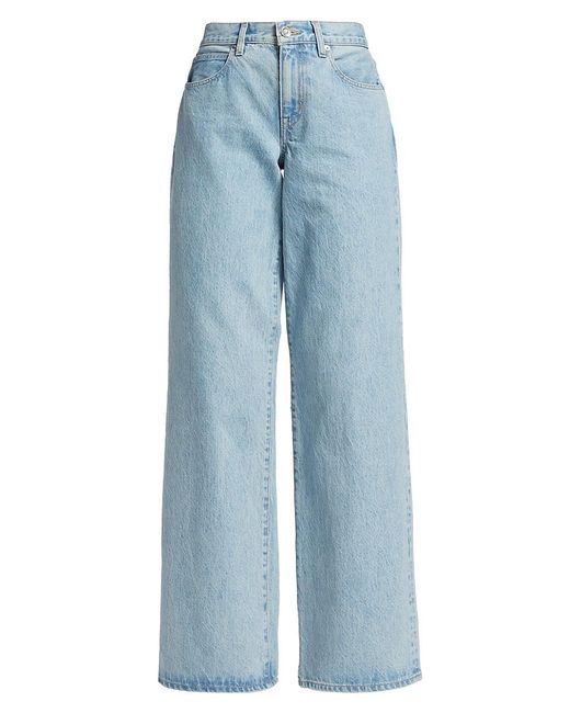 SLVRLAKE Denim Mica Mid-rise Rigid Wide-leg Jeans in Blue | Lyst