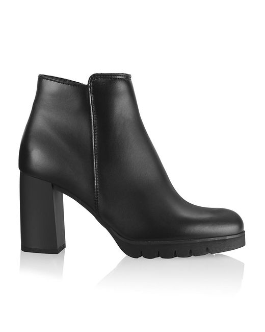La Canadienne Maya Leather Booties in Black Lyst