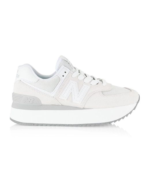 new balance 574 platform white leather