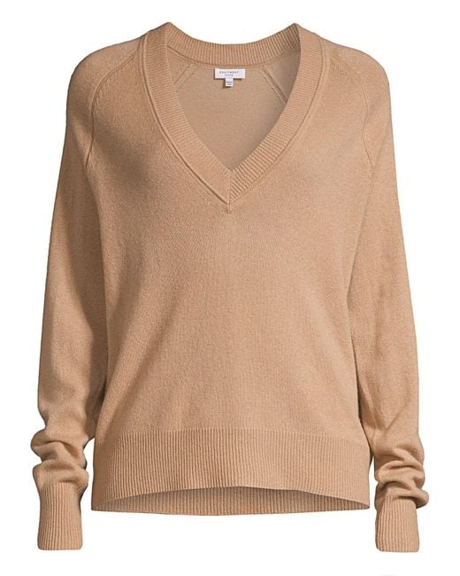 Equipment Madalene V-neck Cashmere Sweater in Camel ...