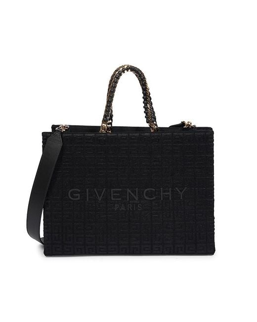 Givenchy Cotton Monogram Jacquard Medium G-tote in Black | Lyst