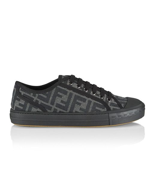 Fendi Synthetic Domino Low-top Sneakers in Grey (Gray) for Men | Lyst
