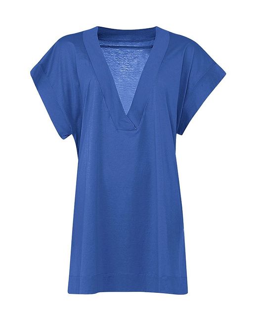 Eres Renee Relaxed V-neck Cover-up in Blue | Lyst