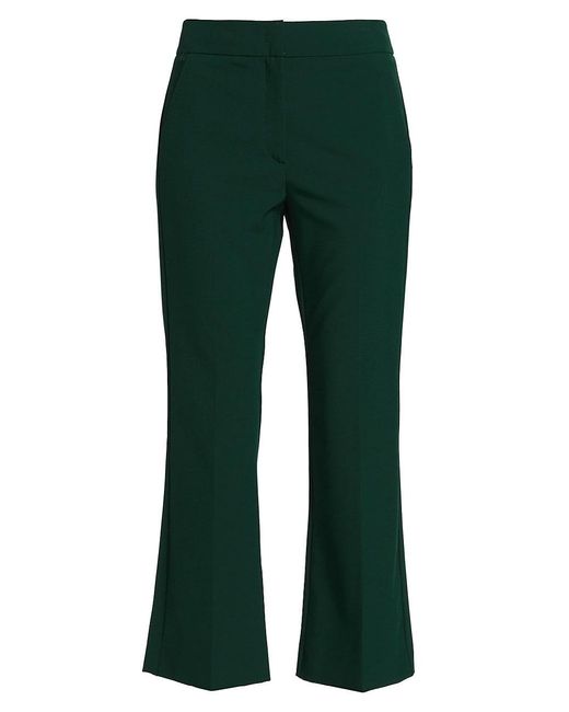 Marella Curzio Cropped Flare Trousers in Green | Lyst