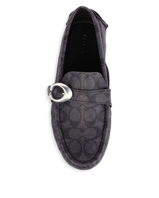 black coach loafers mens