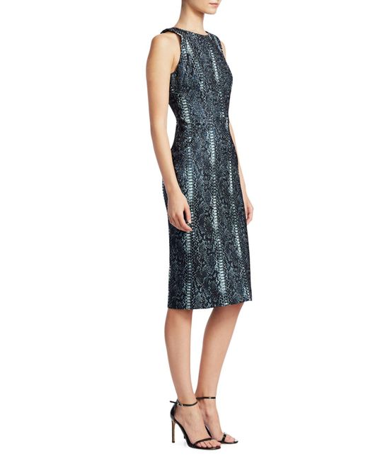 snakeskin cocktail dress