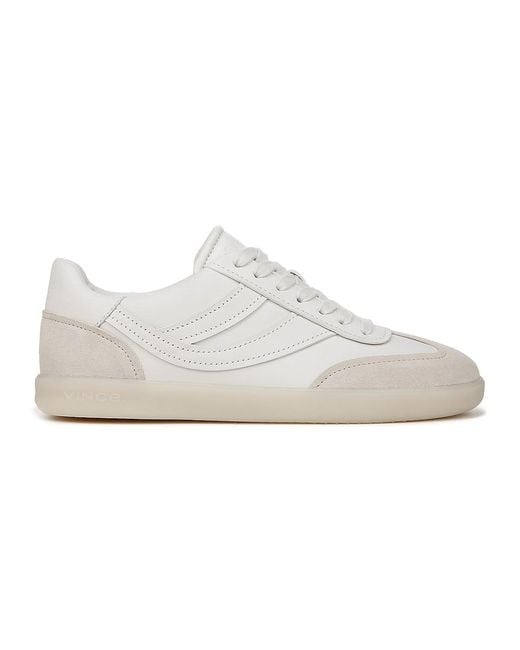 Vince Oasis Leather Low-top Sneakers in White | Lyst