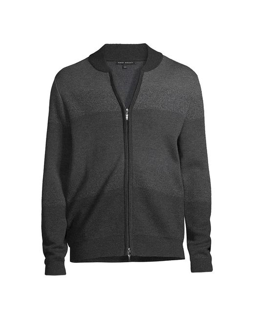 Robert Barakett Crosswoods Front-zip Sweater in Black for Men | Lyst