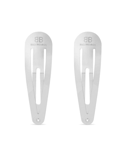 Balenciaga Holli Xx-large Clip Set in White | Lyst