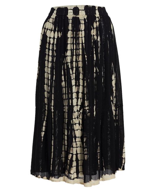 Ba & Sh Kylie Tie-dye Midi-skirt in Black | Lyst