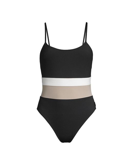 Shan Livia Colorblocked One-piece Swimsuit in Black | Lyst