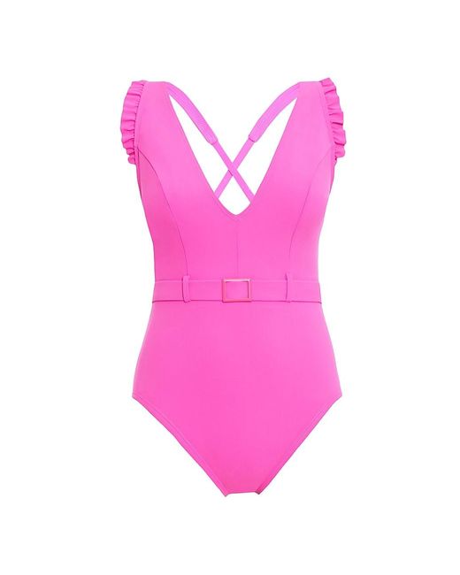 Skinny Dippers Jelly Beans Cinched One-piece Swimsuit in Pink | Lyst