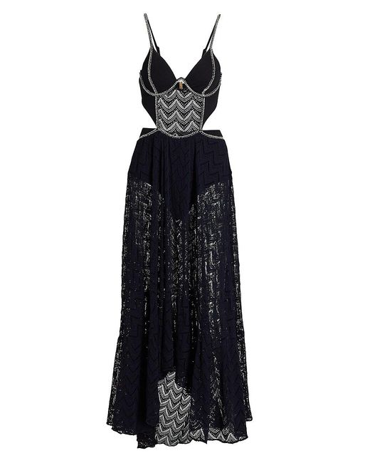 PATBO Synthetic X Alessandra Ambrosio Hand-beaded Bustier Dress in