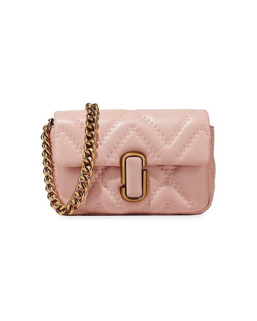 Marc Jacobs The Quilted Leather Convertible Shoulder Bag in Pink | Lyst