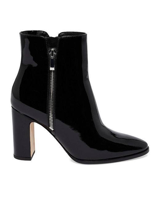 PAIGE Cleo Patent Leather Ankle Boots in Black | Lyst