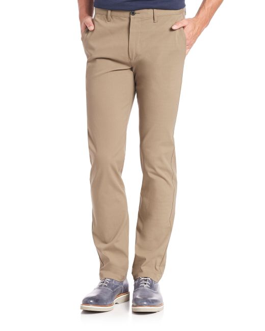 Download Lyst - Theory Zaine Witten Flat-front Pants in Natural for Men