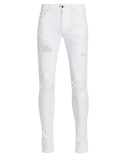 Amiri Denim Mx1 Skinny Jeans in White for Men | Lyst
