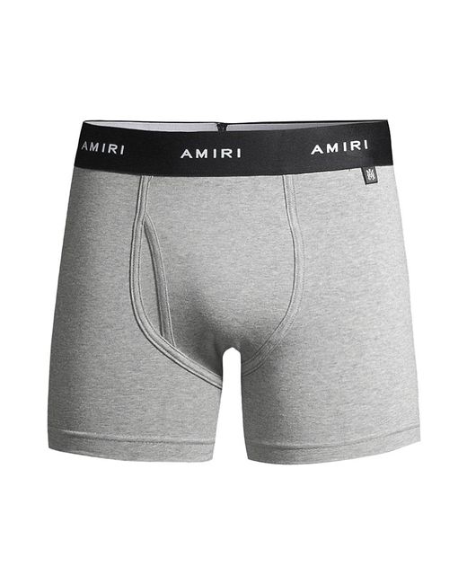 Amiri Cotton Logo Boxer Briefs in Grey (Gray) for Men | Lyst