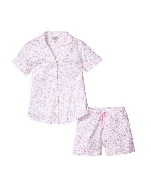 Petite Plume Dorset Floral Pajama Shorts Set in Pink | Lyst