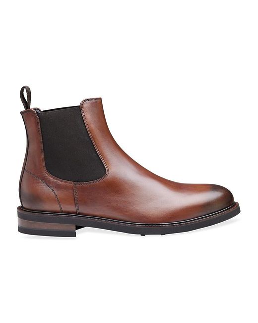 Johnston & Murphy Hartley Leather Chelsea Boots in Brown for Men | Lyst