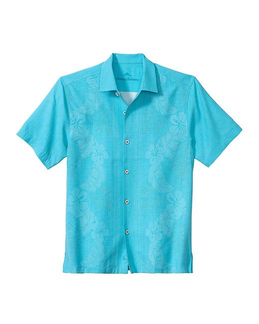 Tommy Bahama Bali Border Silk Camp Shirt in Blue for Men Lyst