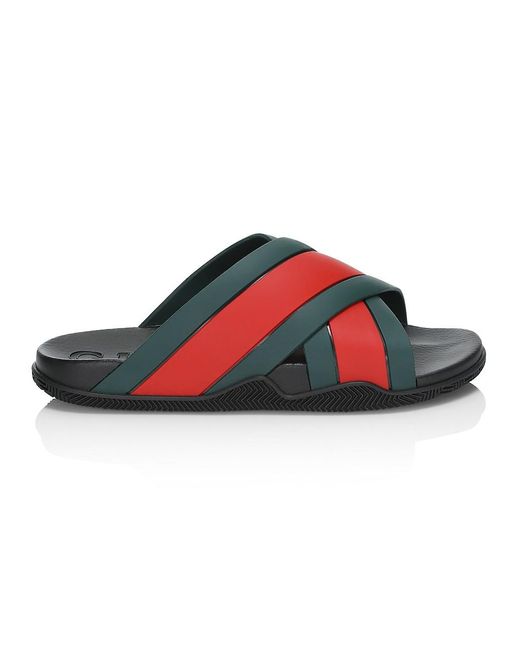 green gucci rubber slides