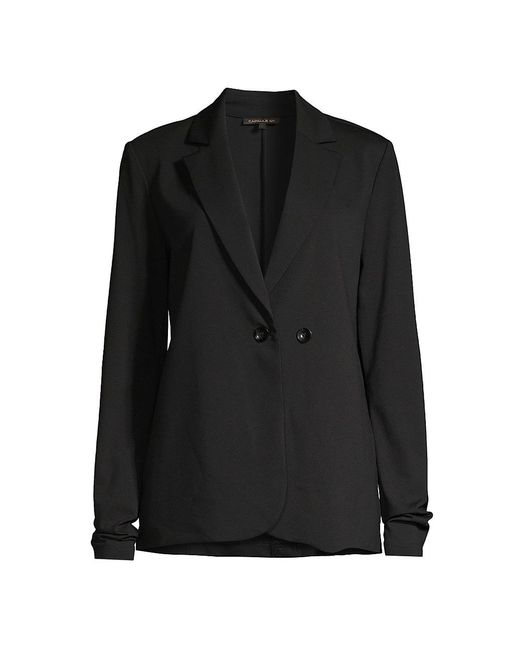 Capsule 121 Streak Double-breasted Blazer in Black | Lyst