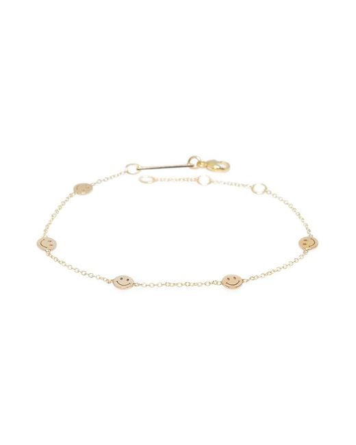Zoe Chicco Itty Bitty Symbols 14k Gold Smiley Faces Bracelet in ...
