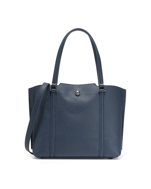 Cole Haan Small Everyday Leather Tote in Navy Blue (Blue) | Lyst