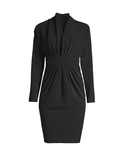 Donna Karan Icon Pleat Sheath Dress in Black | Lyst