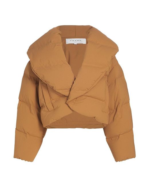 shawl puffer jacket