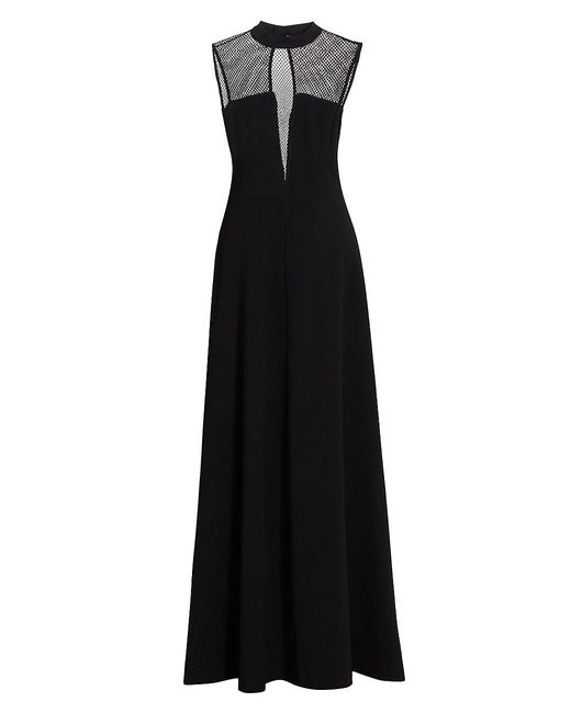 St. John Sleeveless Sequin Lace Gown in Black | Lyst