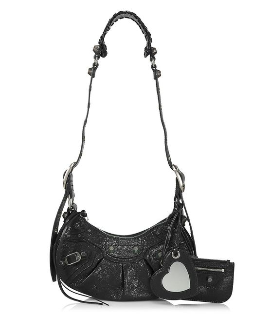 Balenciaga Xs Le Cagole Leather Shoulder Bag in Black | Lyst