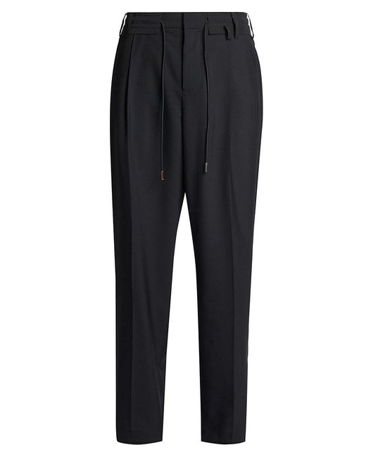 Sacai Wool-blend Suiting Pants in Blue for Men | Lyst