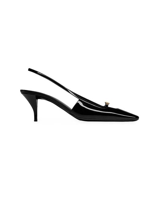 Saint Laurent Blade Slingback Pumps In Patent Leather in Black | Lyst