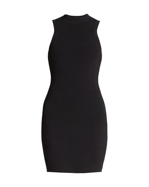 Victoria Beckham Synthetic Vb Body Sleeveless Fitted Minidress in Black ...