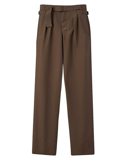 Lemaire Cotton Pleated Trench Pants in Olive Brown (Brown) for Men Lyst
