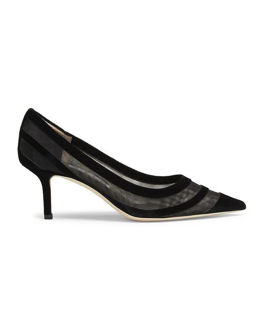 Jimmy Choo Love 65mm Mesh Pumps in Black Lyst