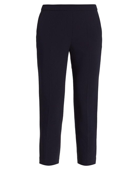Theory Treeca Pull-on Ankle Trousers in Blue | Lyst